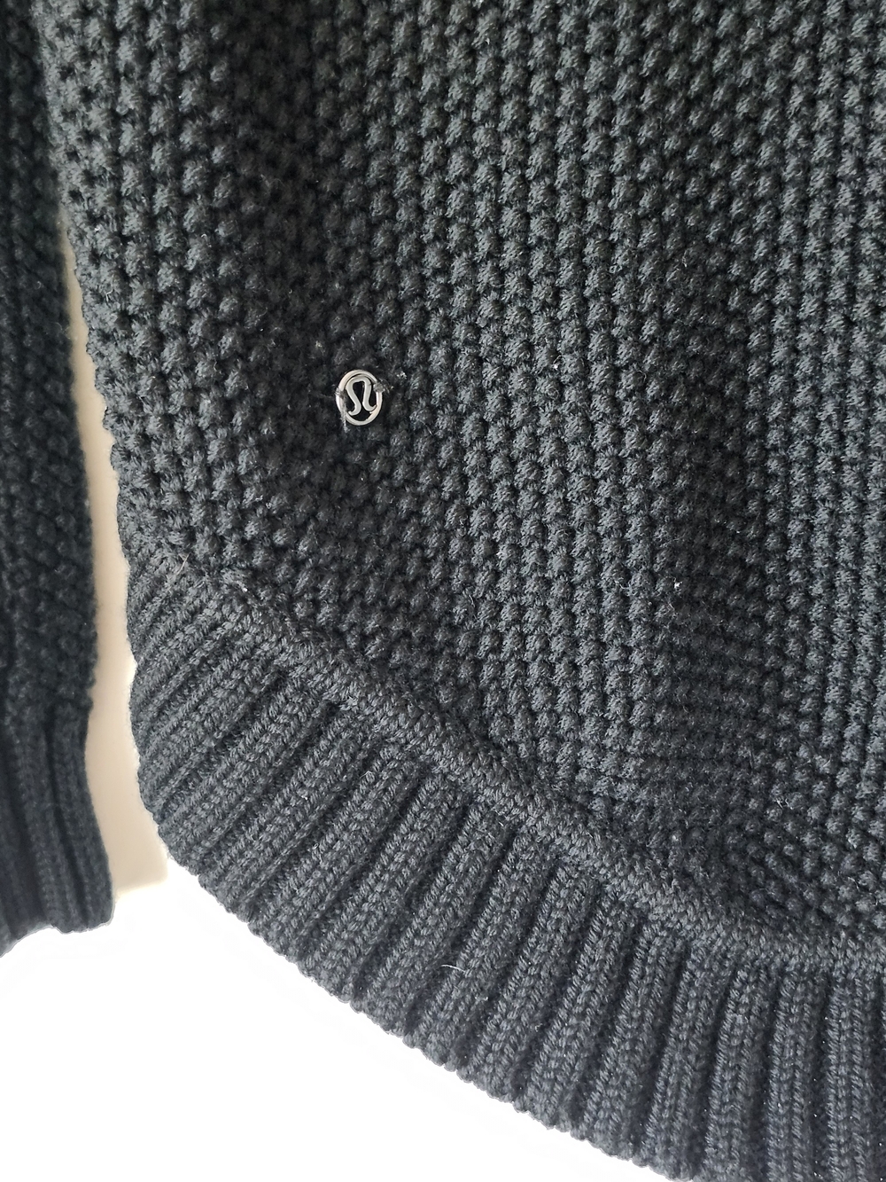 Lululemon Black Devi Crew *Pointelle Knit Sweater - Picture 9 of 10
